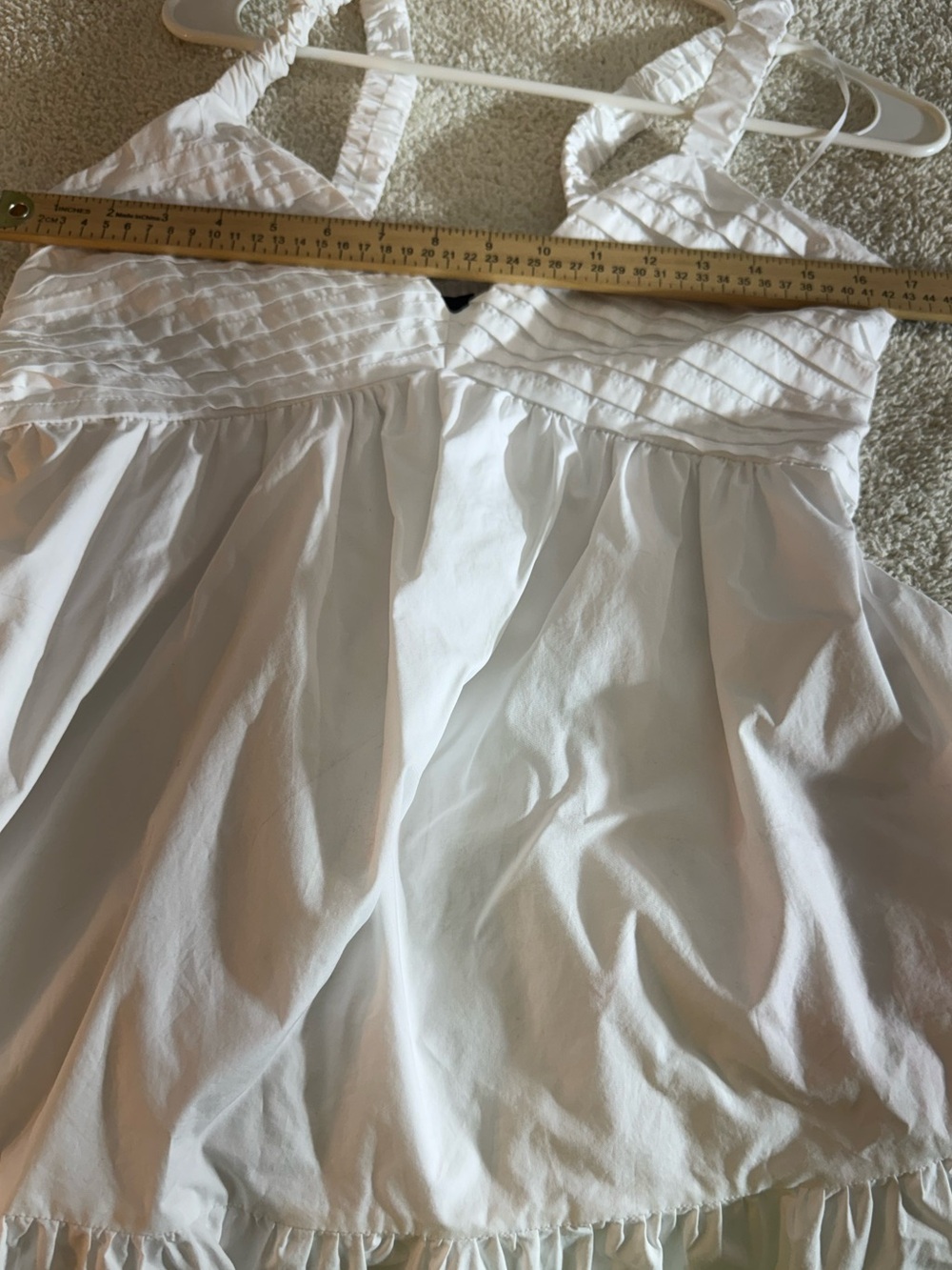 Steve Madden Dress Eliana Womens Sz Medium Midi sleeveless white Gauze tiered - Picture 8 of 12